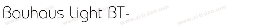 Bauhaus Light BT字体转换